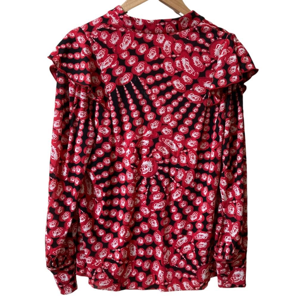 Other Other VIVIENNE TAM Dragon Mandala Print Power Net Frill Blouse Others Tops DUTY FREE for USA Size ONE SIZE - 2 Thumbnail