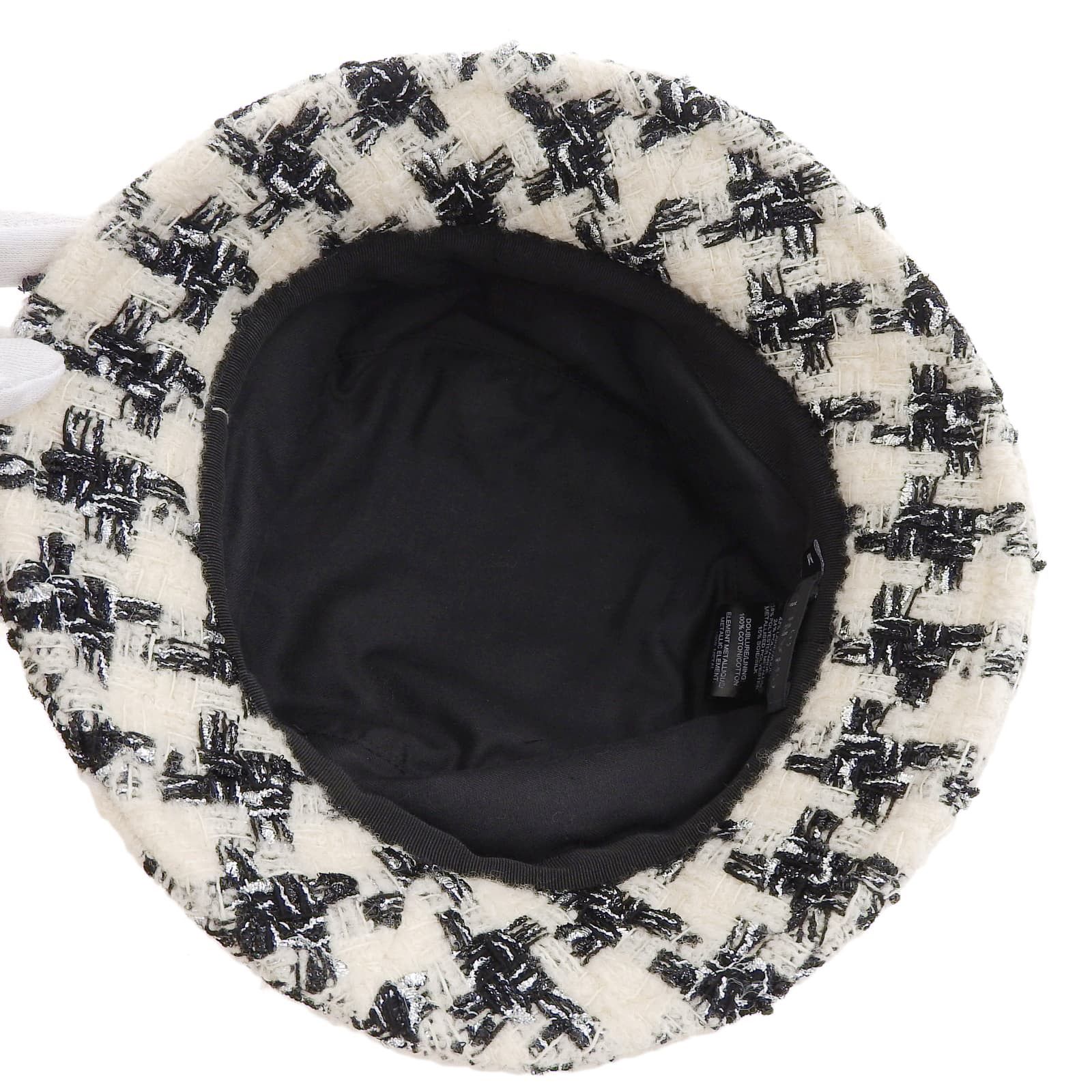 Chanel Chanel Chanel COCO Mark Houndstooth Tweed Hat Wool Hat Cotton Hats DUTY FREE for USA Size ONE SIZE - 5 Thumbnail