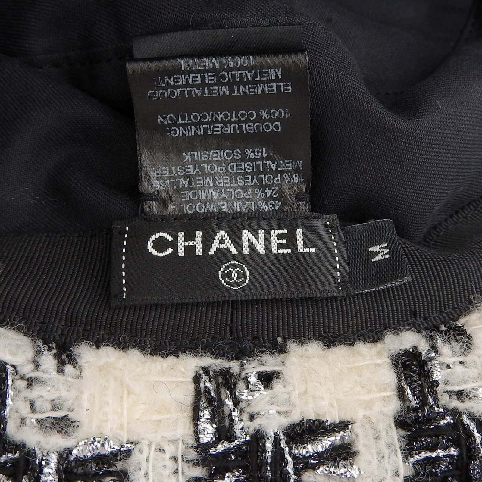 Chanel Chanel Chanel COCO Mark Houndstooth Tweed Hat Wool Hat Cotton Hats DUTY FREE for USA Size ONE SIZE - 6 Thumbnail