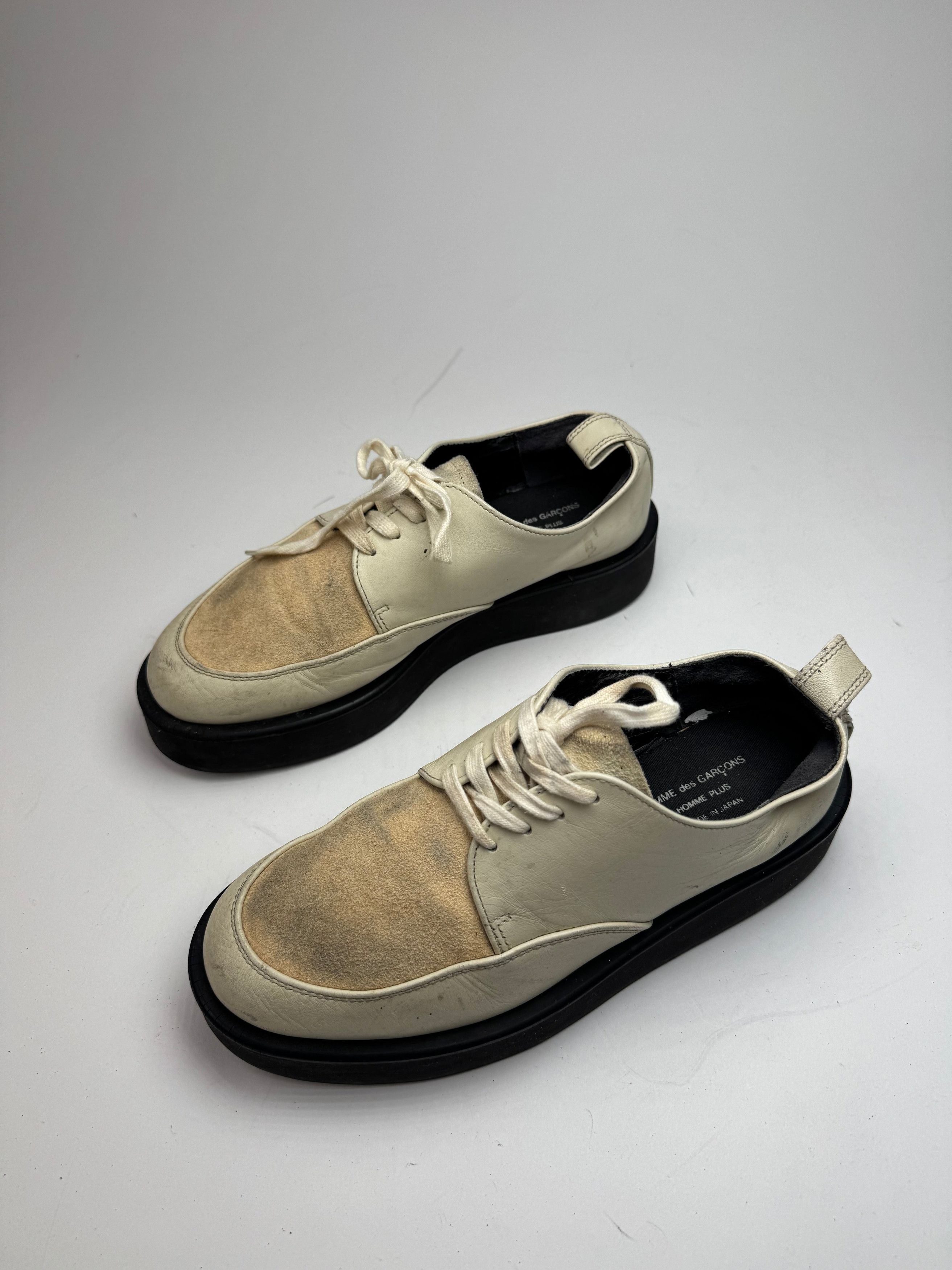 Comme des Garcons Vintage Comme Des Garçons Leather Suede Sneaker beige white Size US 11 / IT 41 - 8 Thumbnail