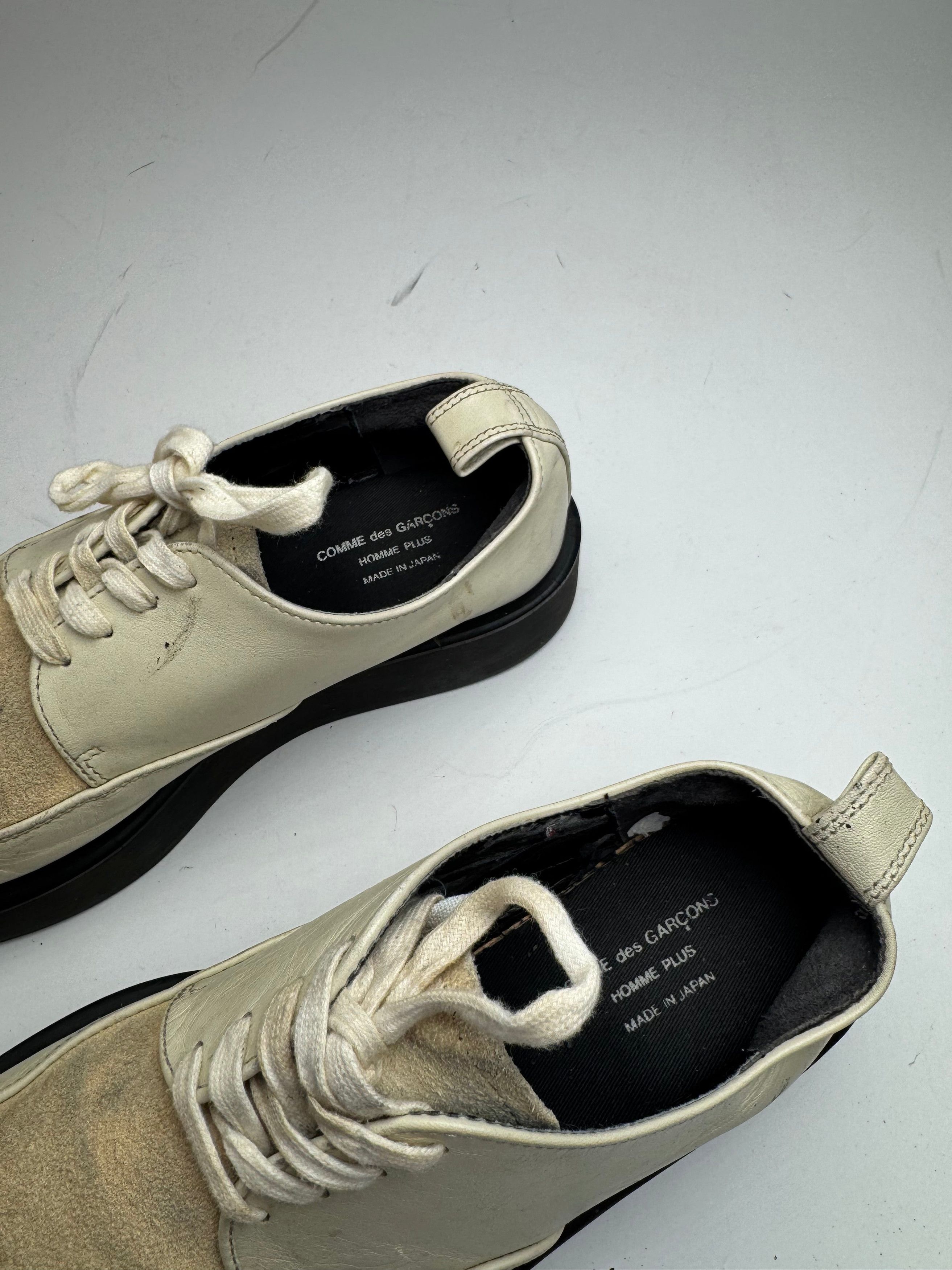 Comme des Garcons Vintage Comme Des Garçons Leather Suede Sneaker beige white Size US 11 / IT 41 - 11 Thumbnail