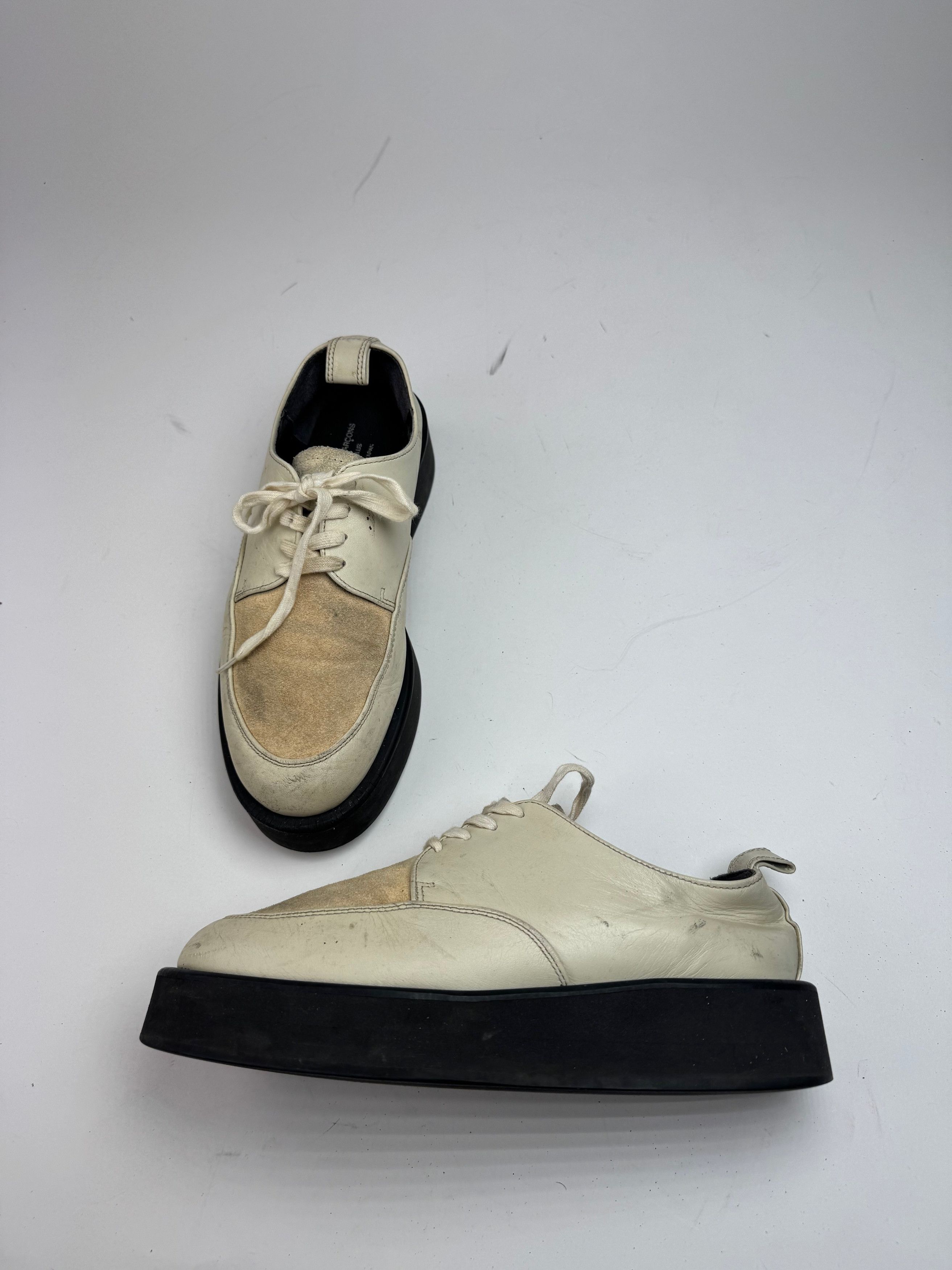 Comme des Garcons Vintage Comme Des Garçons Leather Suede Sneaker beige white Size US 11 / IT 41 - 12 Thumbnail