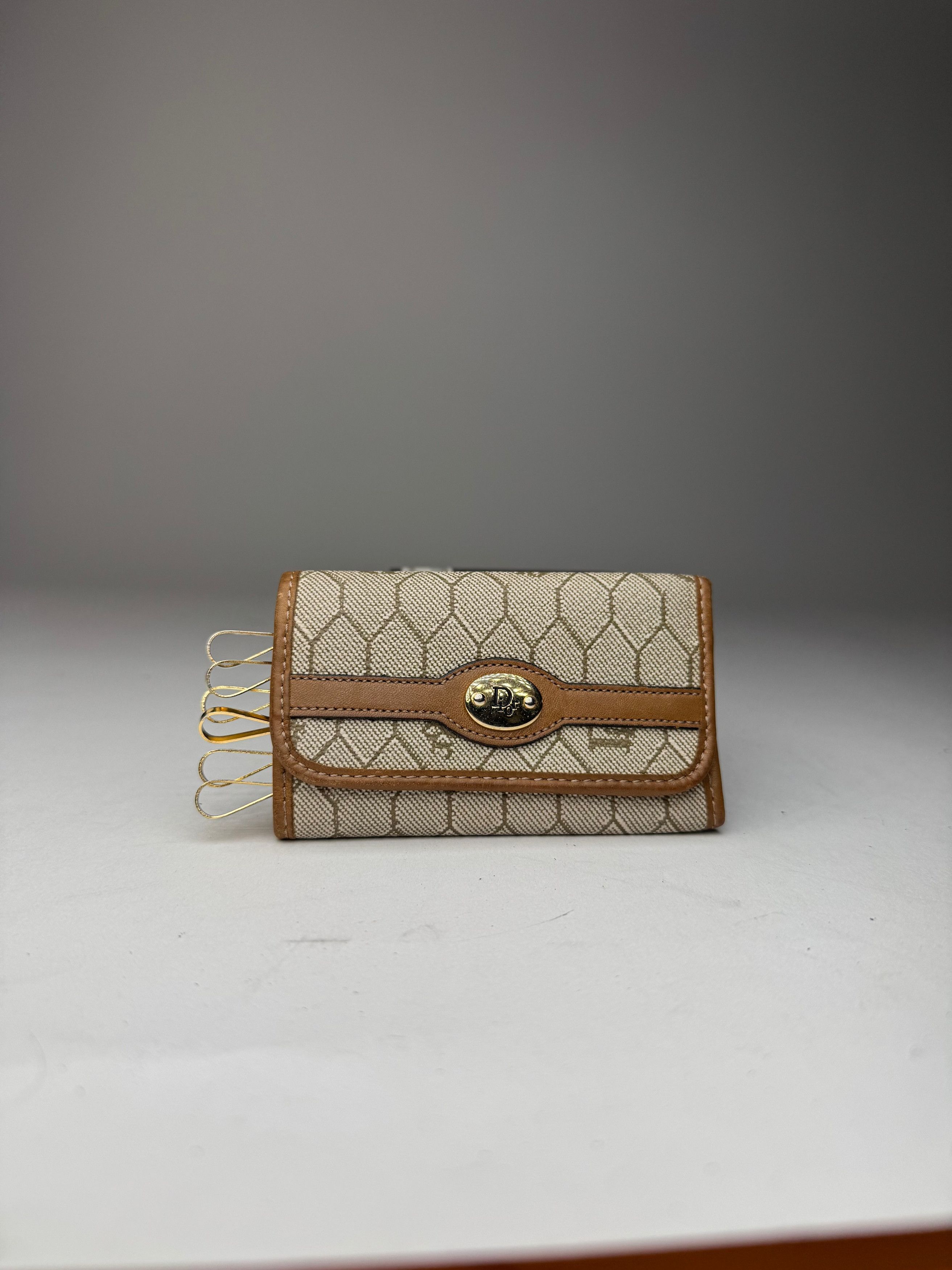 Dior Vintage Monogram Key Holder beige brown Size ONE SIZE - 6 Thumbnail