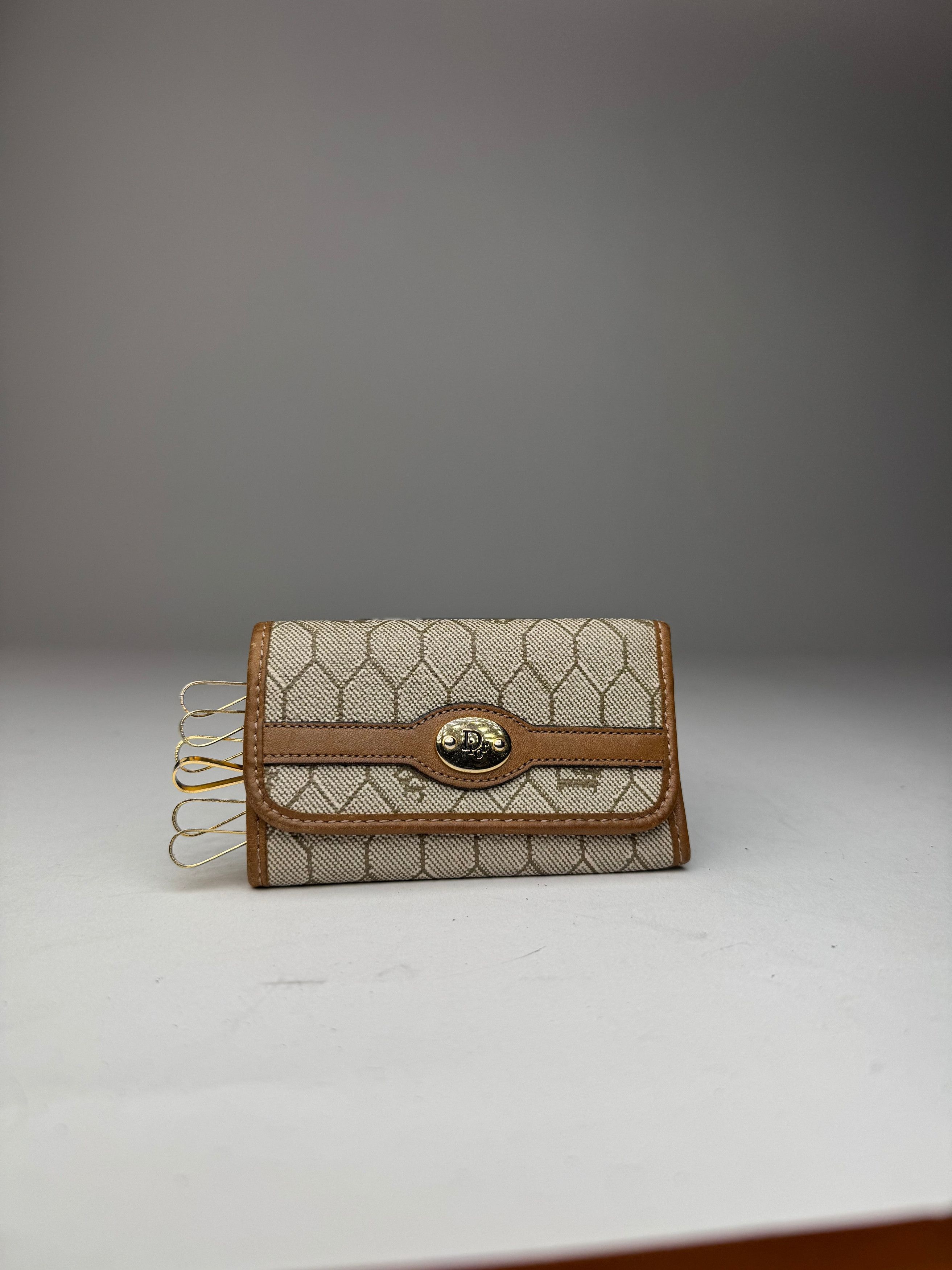 Dior Vintage Monogram Key Holder beige brown Size ONE SIZE - 10 Thumbnail