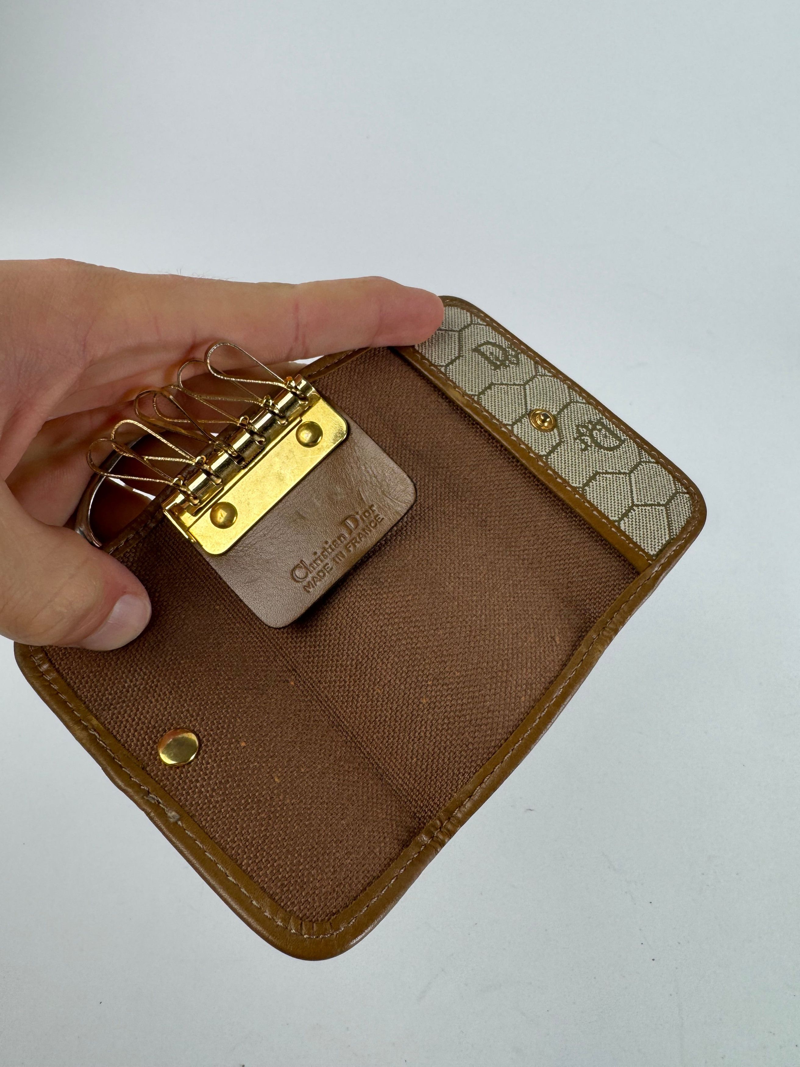 Dior Vintage Monogram Key Holder beige brown Size ONE SIZE - 5 Thumbnail