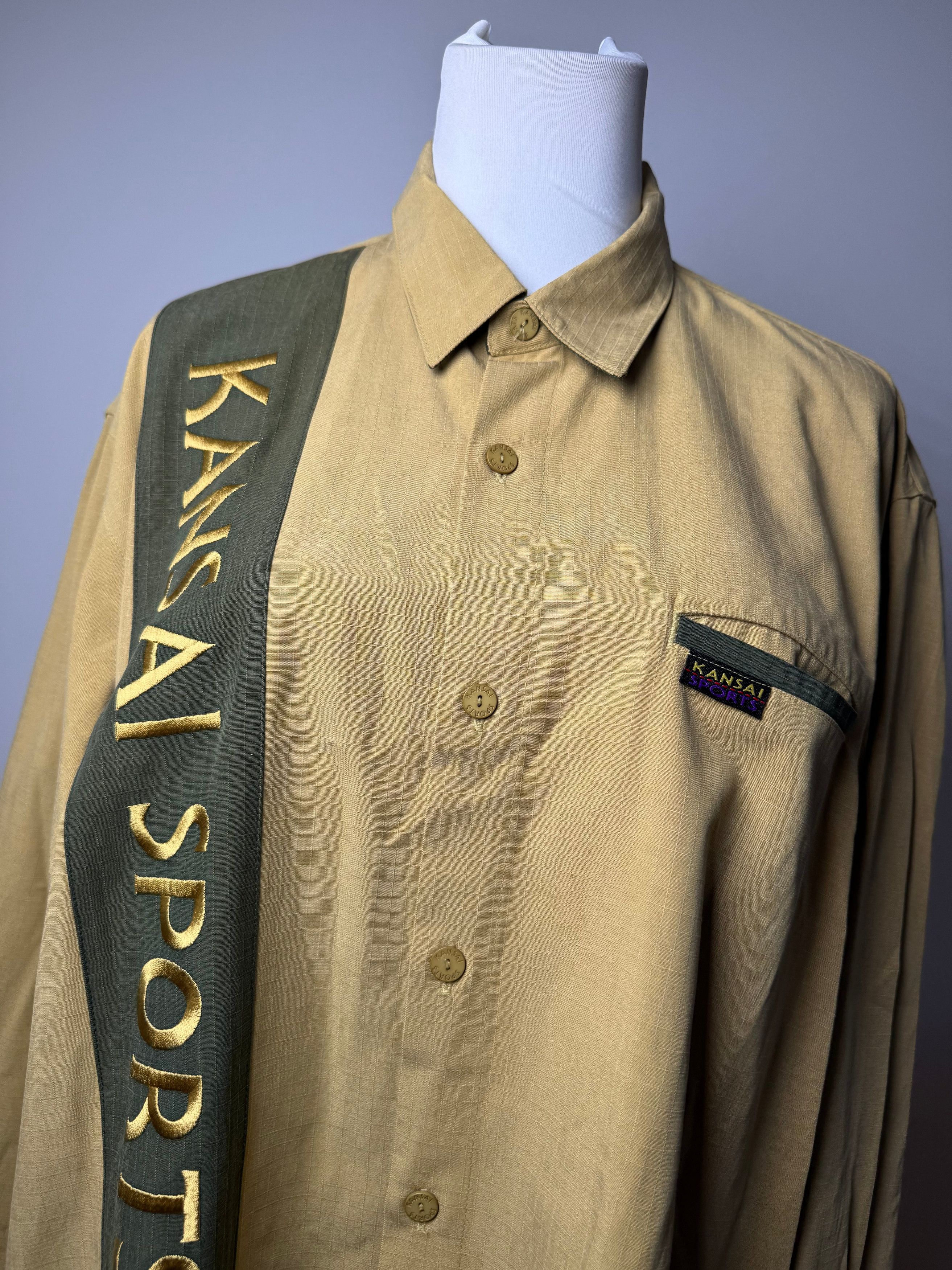 Kansai Yamamoto Vintage Shirt Yellow Black L Size L / US 10 / IT 46 - 14 Thumbnail