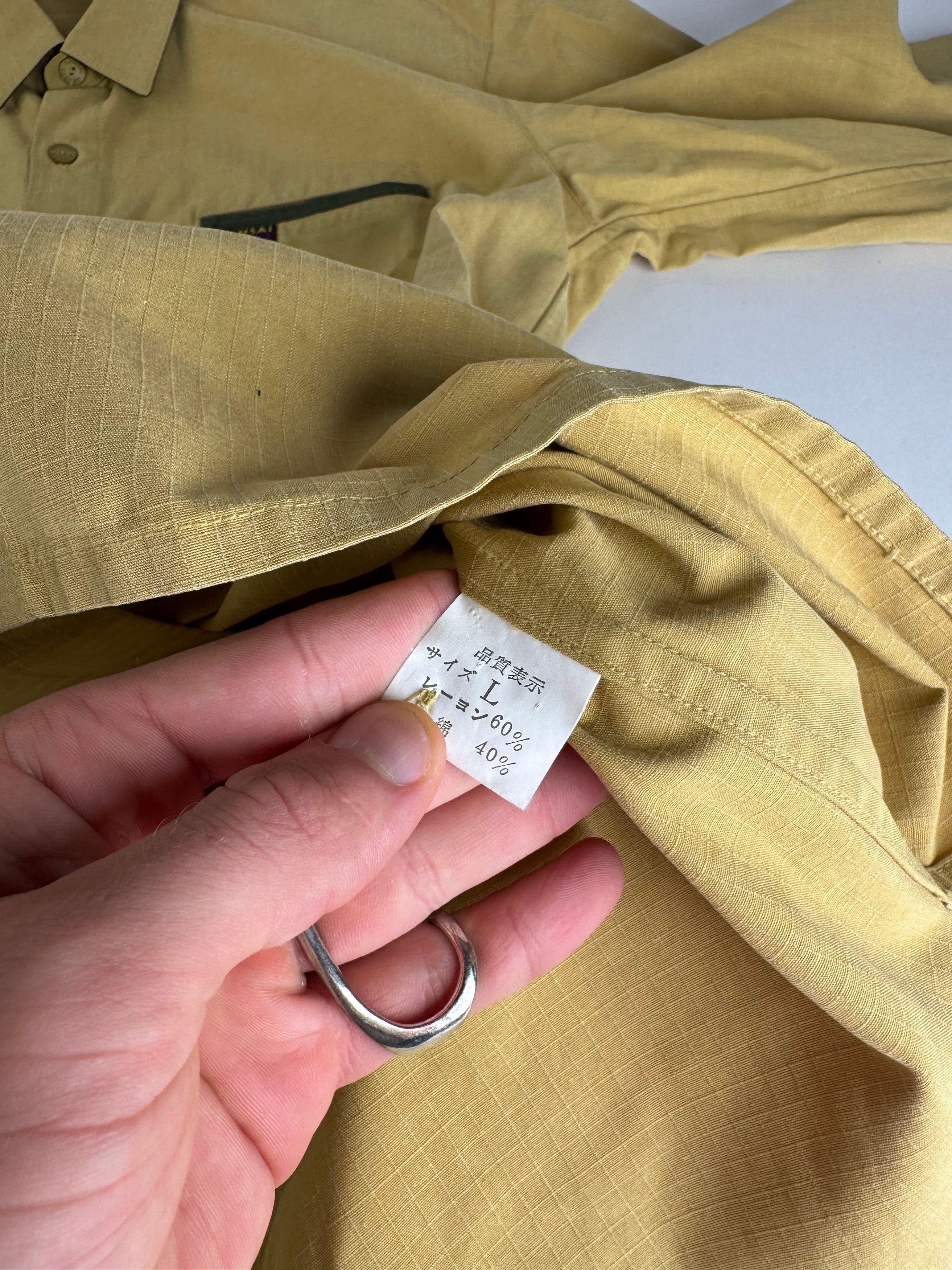 Kansai Yamamoto Vintage Shirt Yellow Black L Size L / US 10 / IT 46 - 9 Thumbnail