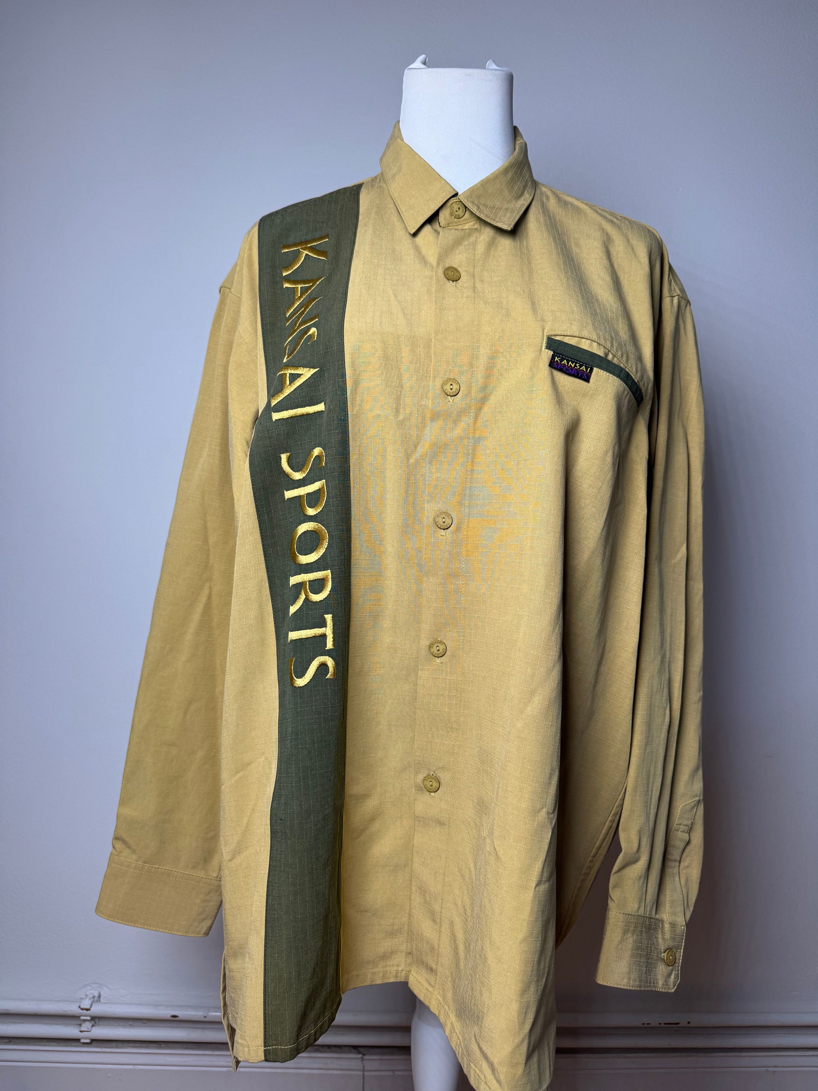 Kansai Yamamoto Vintage Shirt Yellow Black L Size L / US 10 / IT 46 - 7 Thumbnail