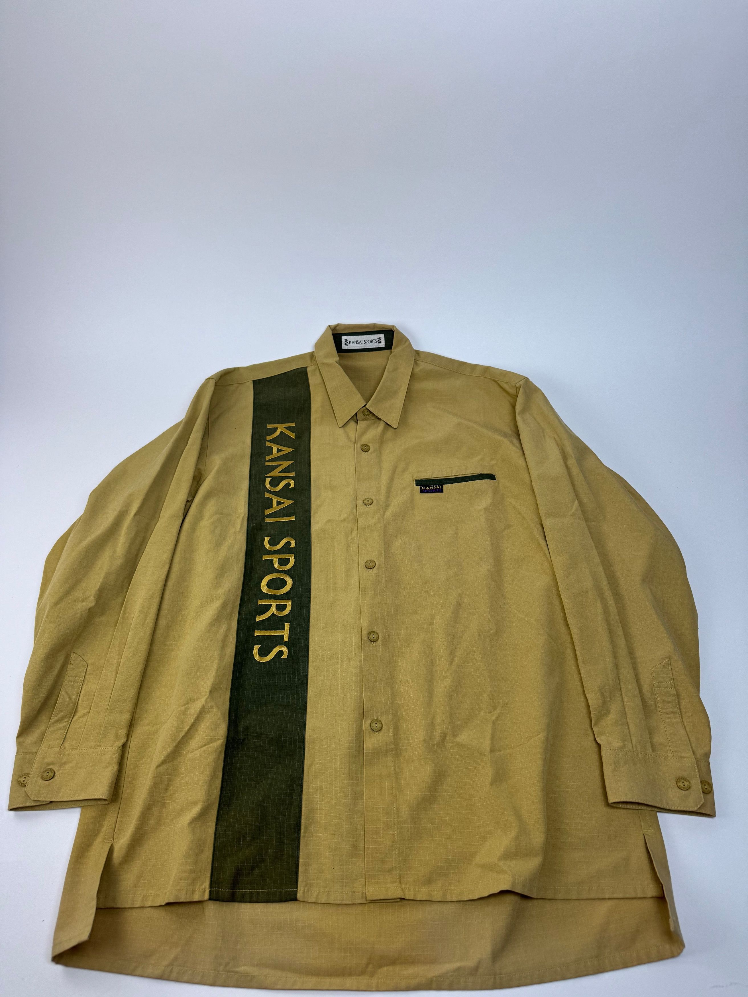 Kansai Yamamoto Vintage Shirt Yellow Black L Size L / US 10 / IT 46 - 4 Thumbnail