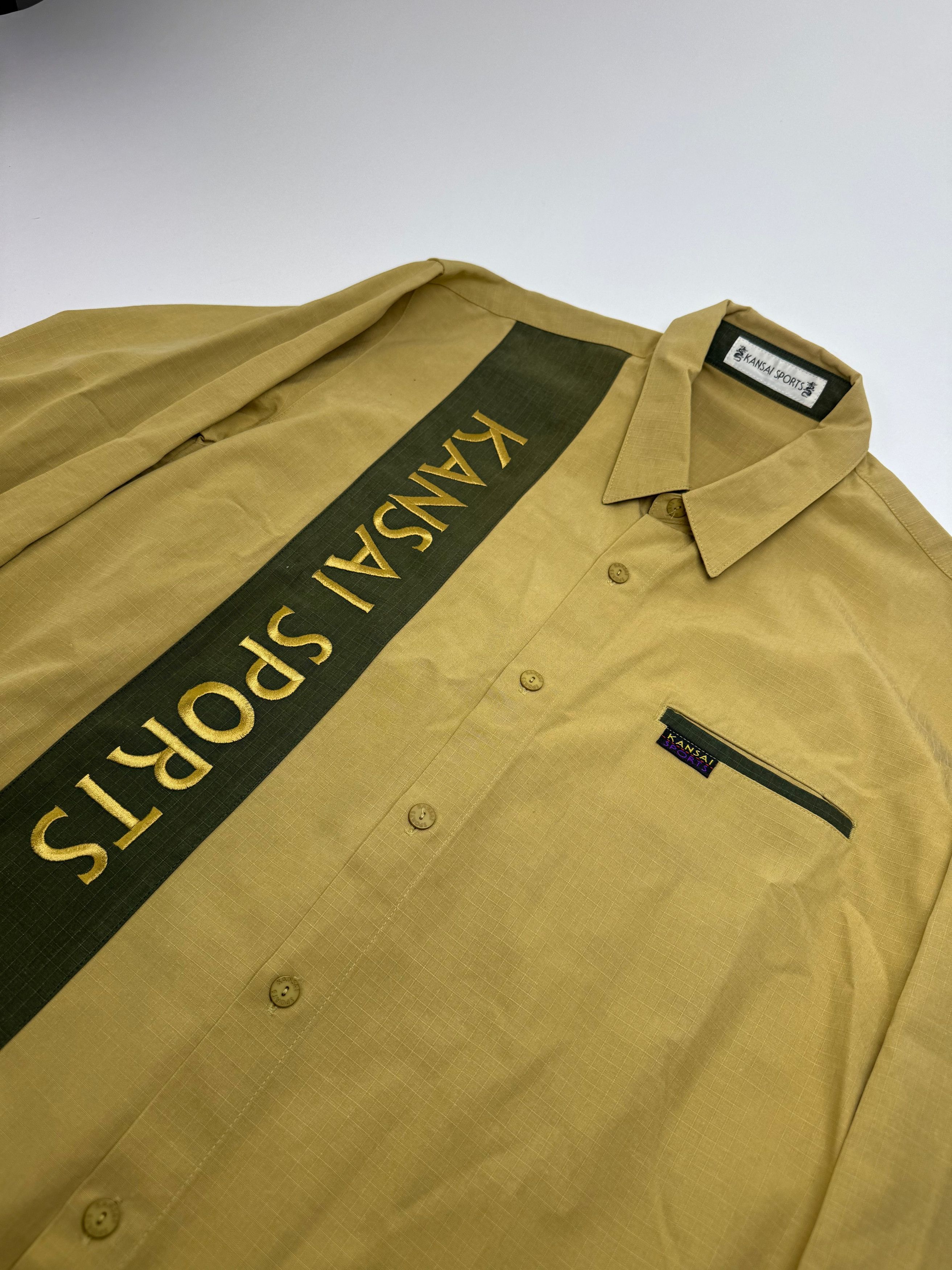 Kansai Yamamoto Vintage Shirt Yellow Black L Size L / US 10 / IT 46 - 5 Thumbnail