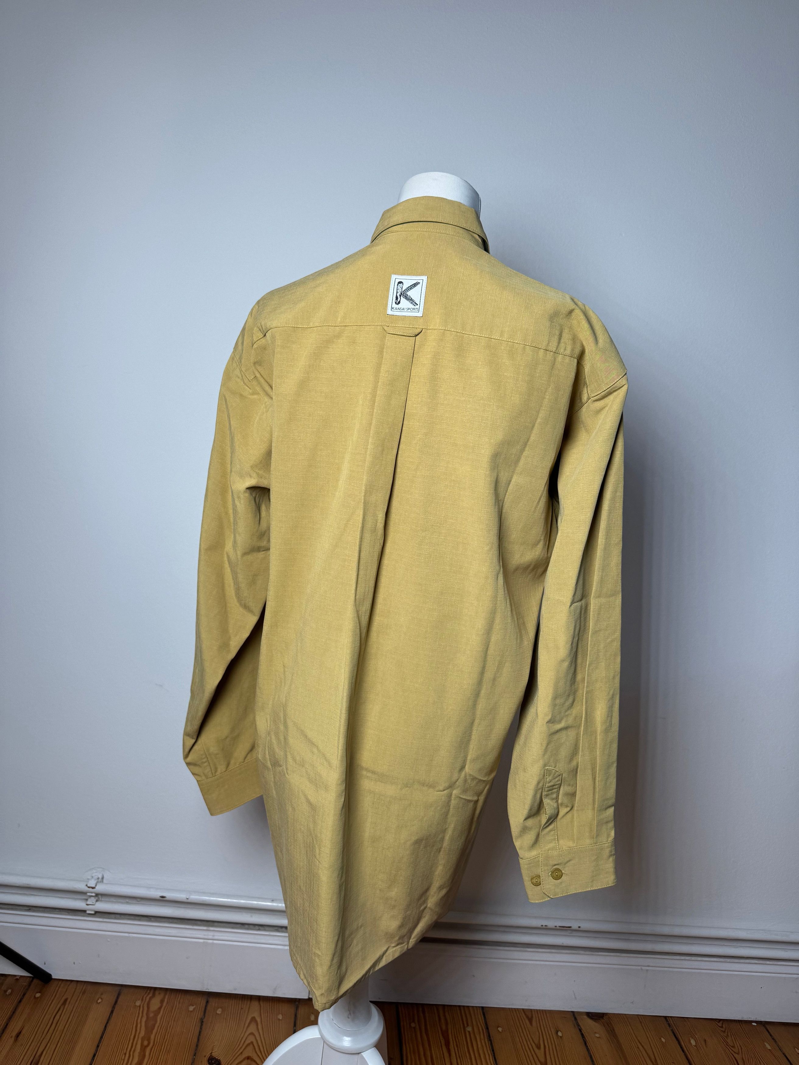 Kansai Yamamoto Vintage Shirt Yellow Black L Size L / US 10 / IT 46 - 3 Thumbnail