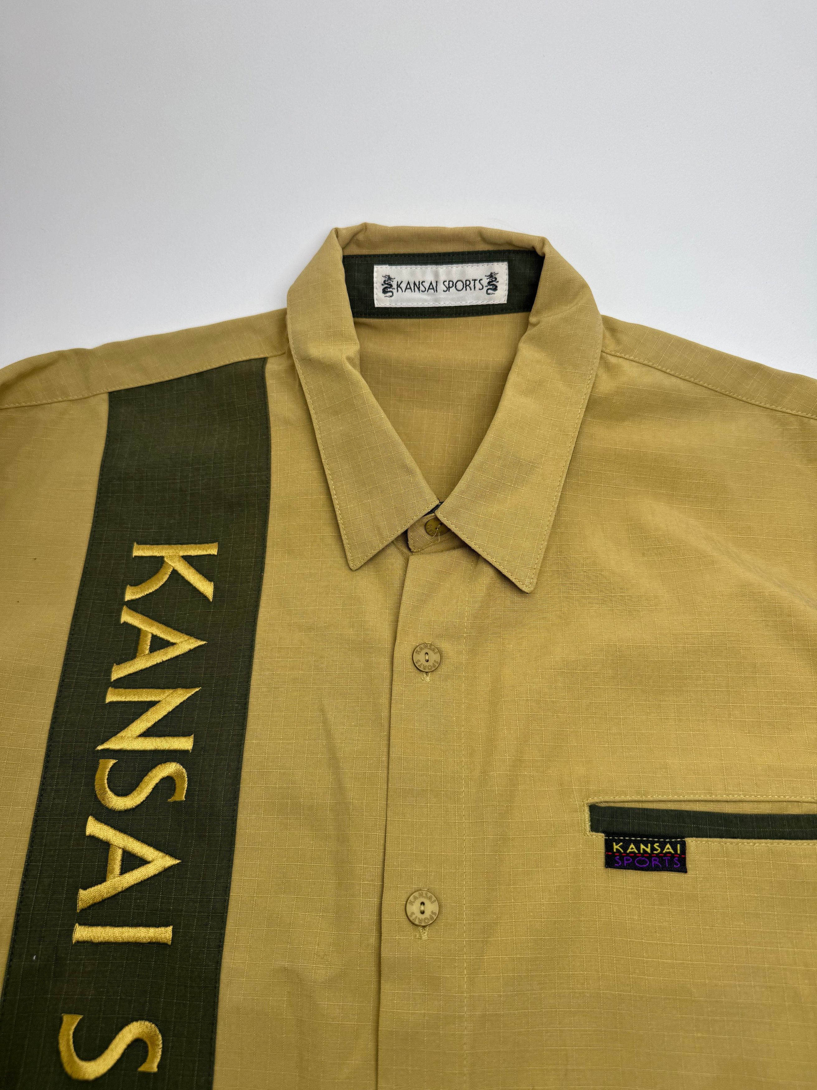 Kansai Yamamoto Vintage Shirt Yellow Black L Size L / US 10 / IT 46 - 6 Thumbnail