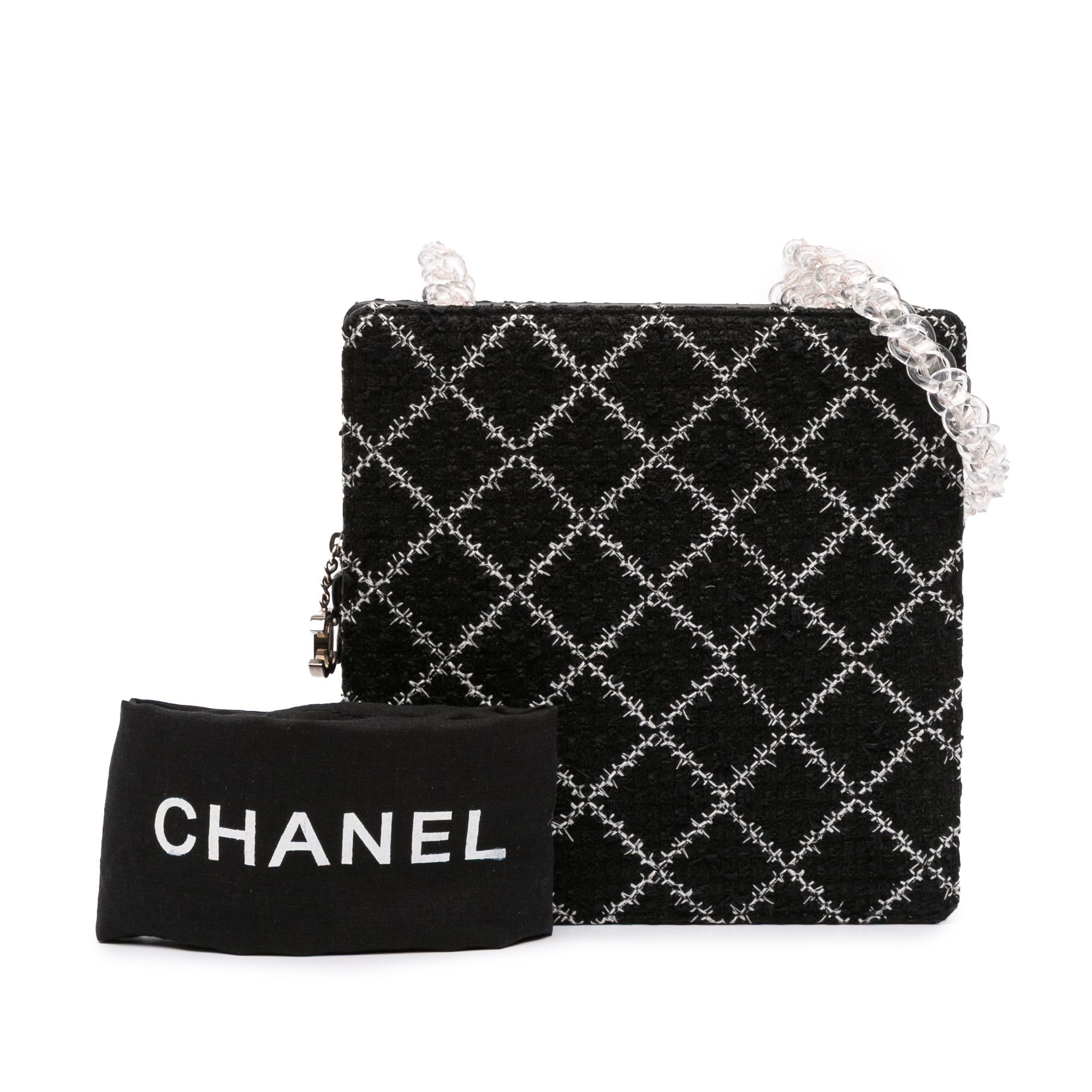 Chanel Chanel Tweed and Resin Zipped Chain Shopping Bag Size ONE SIZE - 11 Thumbnail