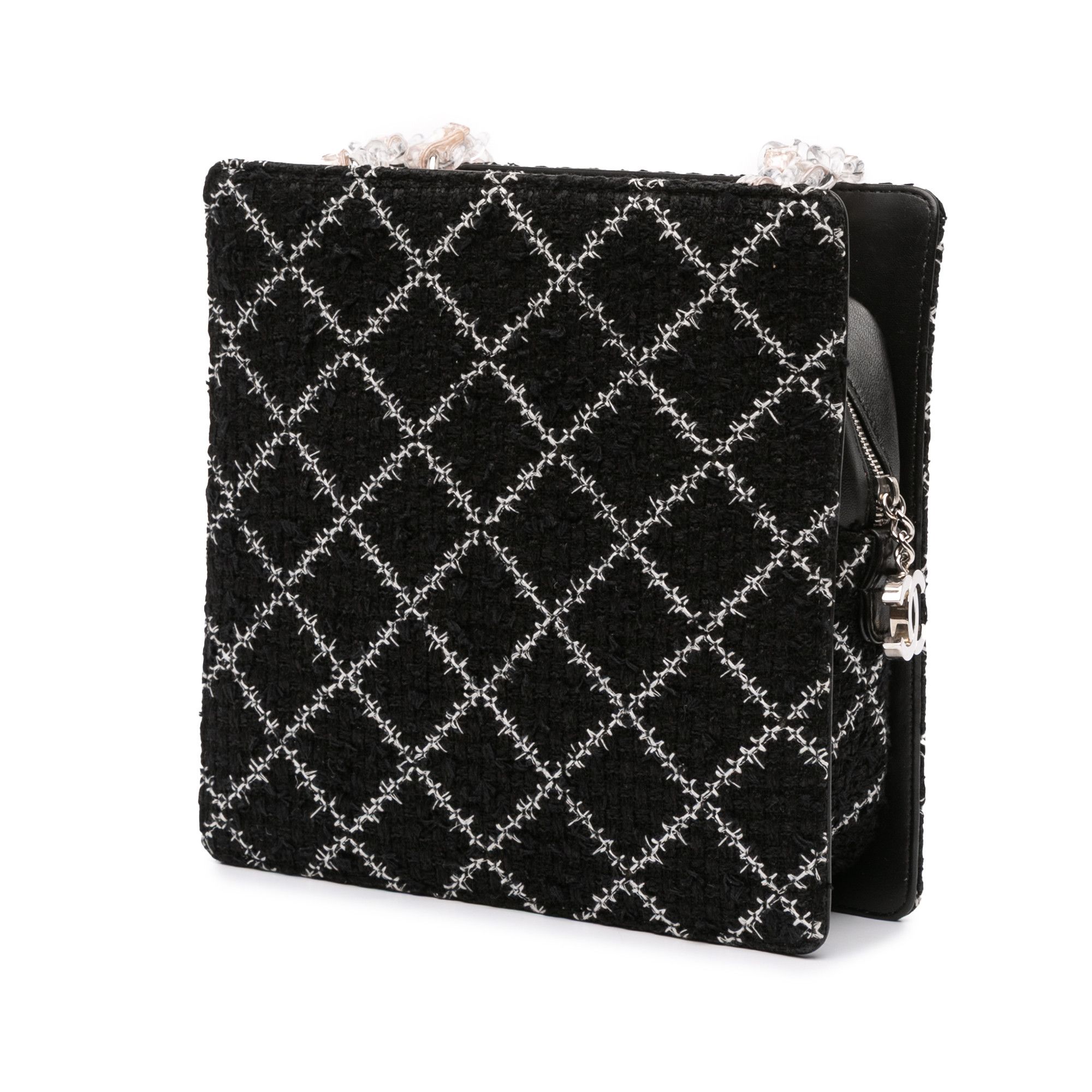 Chanel Chanel Tweed and Resin Zipped Chain Shopping Bag Size ONE SIZE - 2 Thumbnail