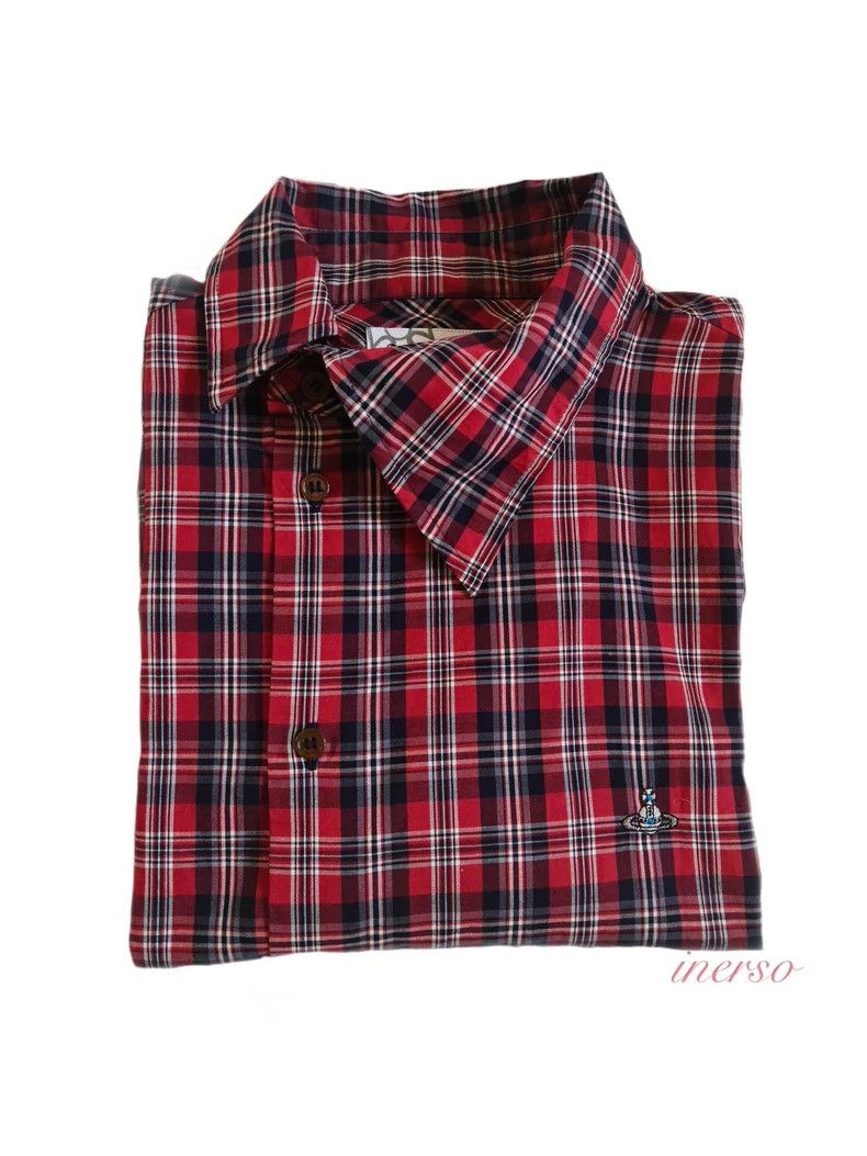 Vivienne Westwood Vivienne Westwood Red Plaid Short Sleeve Shirt - dmc Size US M / EU 48-50 / 2 - 2 Thumbnail