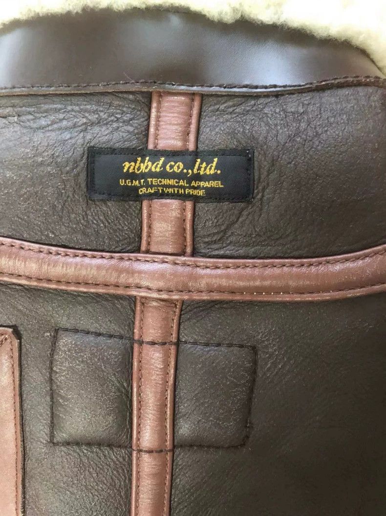 Neighborhood NEIGHBORHOOD B-3 Shearling Leather Vest - dmc Size US L / EU 52-54 / 3 - 4 Thumbnail