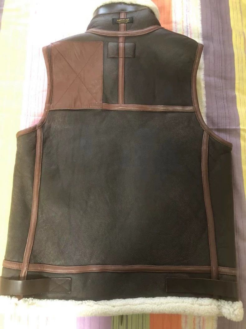Neighborhood NEIGHBORHOOD B-3 Shearling Leather Vest - dmc Size US L / EU 52-54 / 3 - 3 Thumbnail