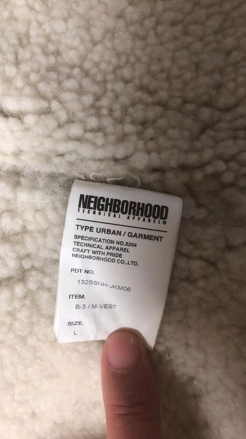 Neighborhood NEIGHBORHOOD B-3 Shearling Leather Vest - dmc Size US L / EU 52-54 / 3 - 8 Thumbnail