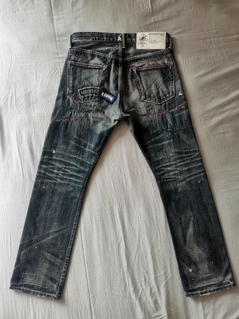 Neighborhood Neighborhood NBHD Red Cut Denim Jeans - dmc Size US 28 / EU 44 - 2 Thumbnail