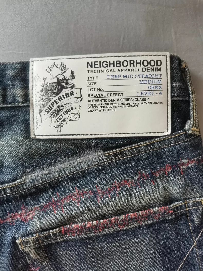 Neighborhood Neighborhood NBHD Red Cut Denim Jeans - dmc Size US 28 / EU 44 - 3 Thumbnail