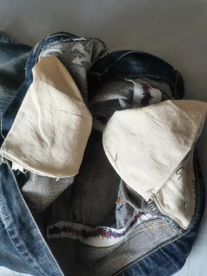 Neighborhood Neighborhood NBHD Red Cut Denim Jeans - dmc Size US 28 / EU 44 - 8 Thumbnail