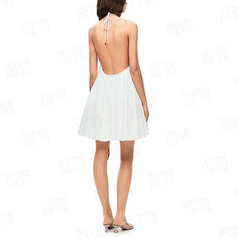Loewe LOEWE White Linen Sling Dress - dmc Size US XS / EU 42 / 0 - 9 Thumbnail