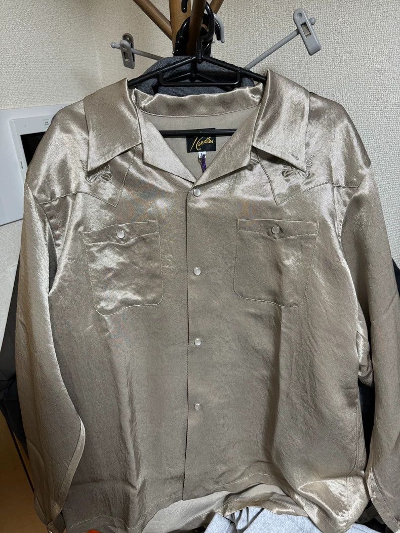 Needles Needles Satin Collar Long Sleeve Shirt - dmc Size US L / EU 52-54 / 3 - 4 Thumbnail