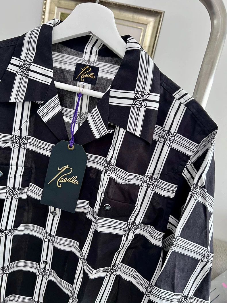 Needles Needles Nissan Butterfly Plaid Short Sleeve Shirt Size L - dmc Size US L / EU 52-54 / 3 - 2 Thumbnail