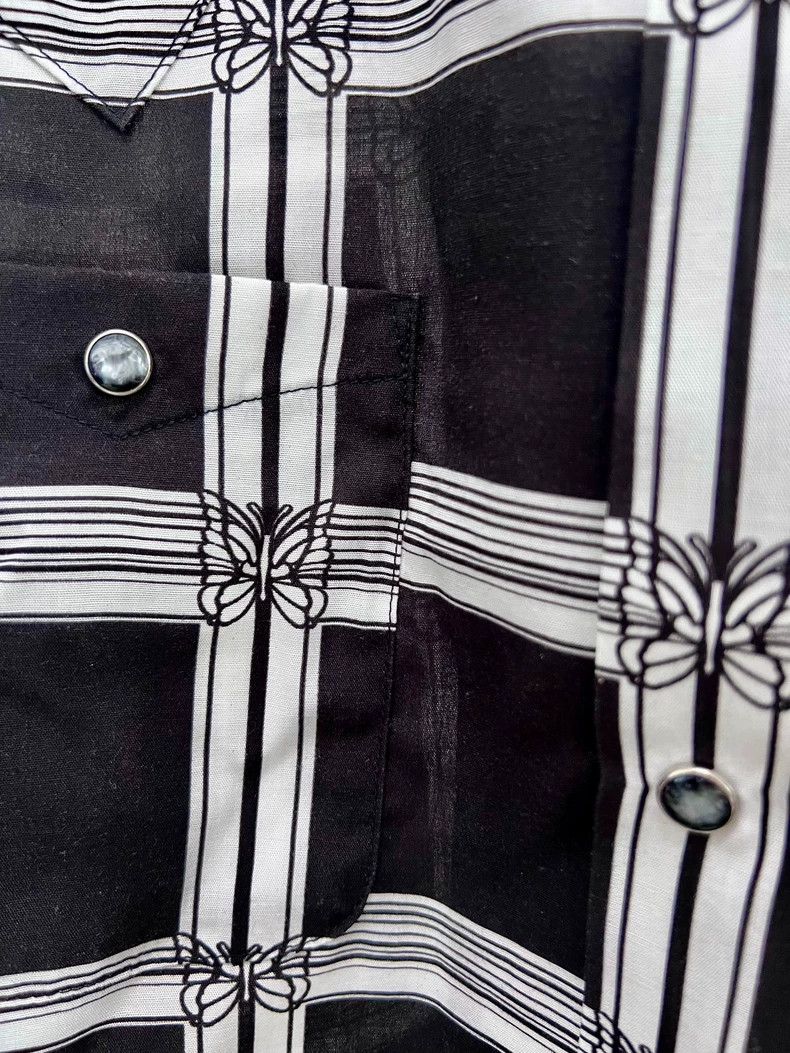 Needles Needles Nissan Butterfly Plaid Short Sleeve Shirt Size L - dmc Size US L / EU 52-54 / 3 - 7 Thumbnail