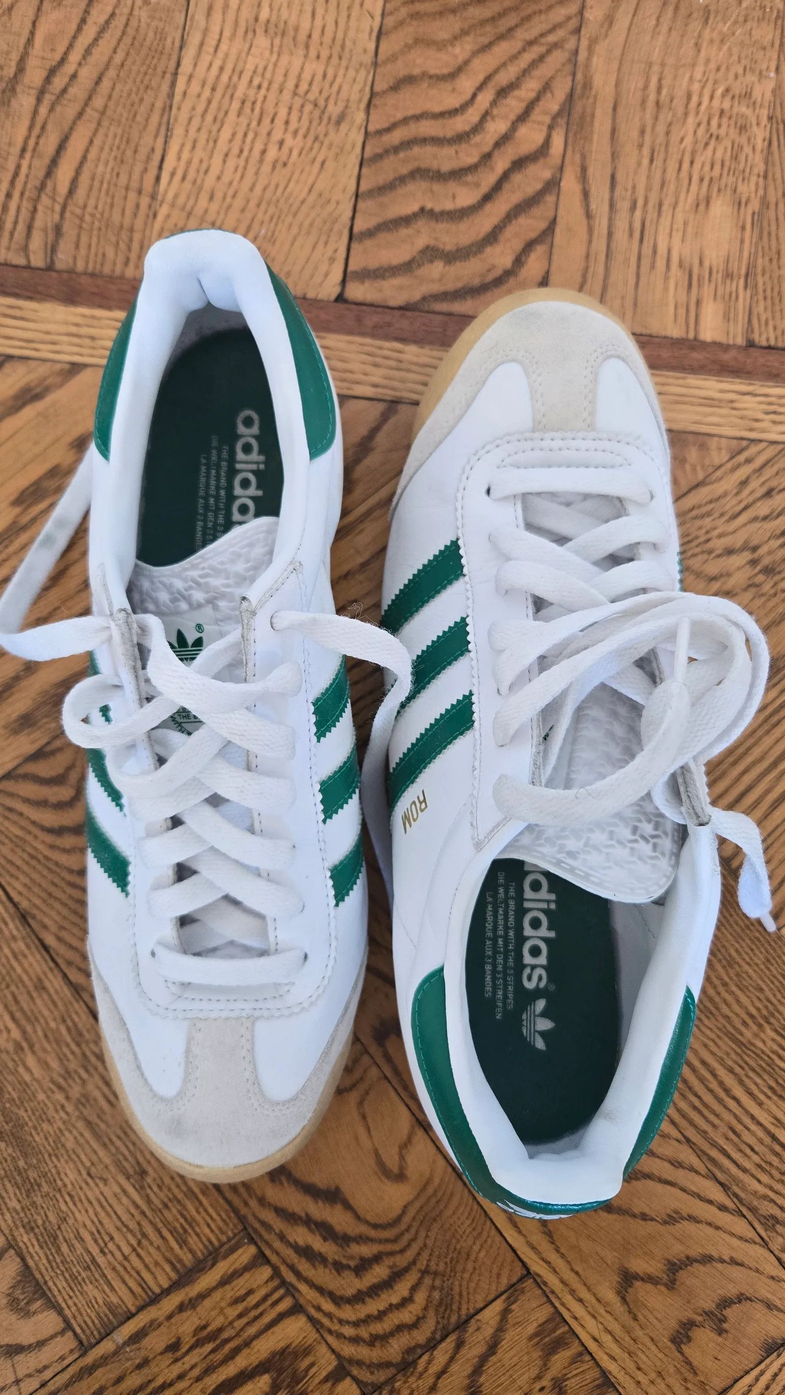 Adidas Adidas Vit adidas sko "ROM" med gröna detaljer. Sneakers Size US 9 / IT 39 - 4 Thumbnail