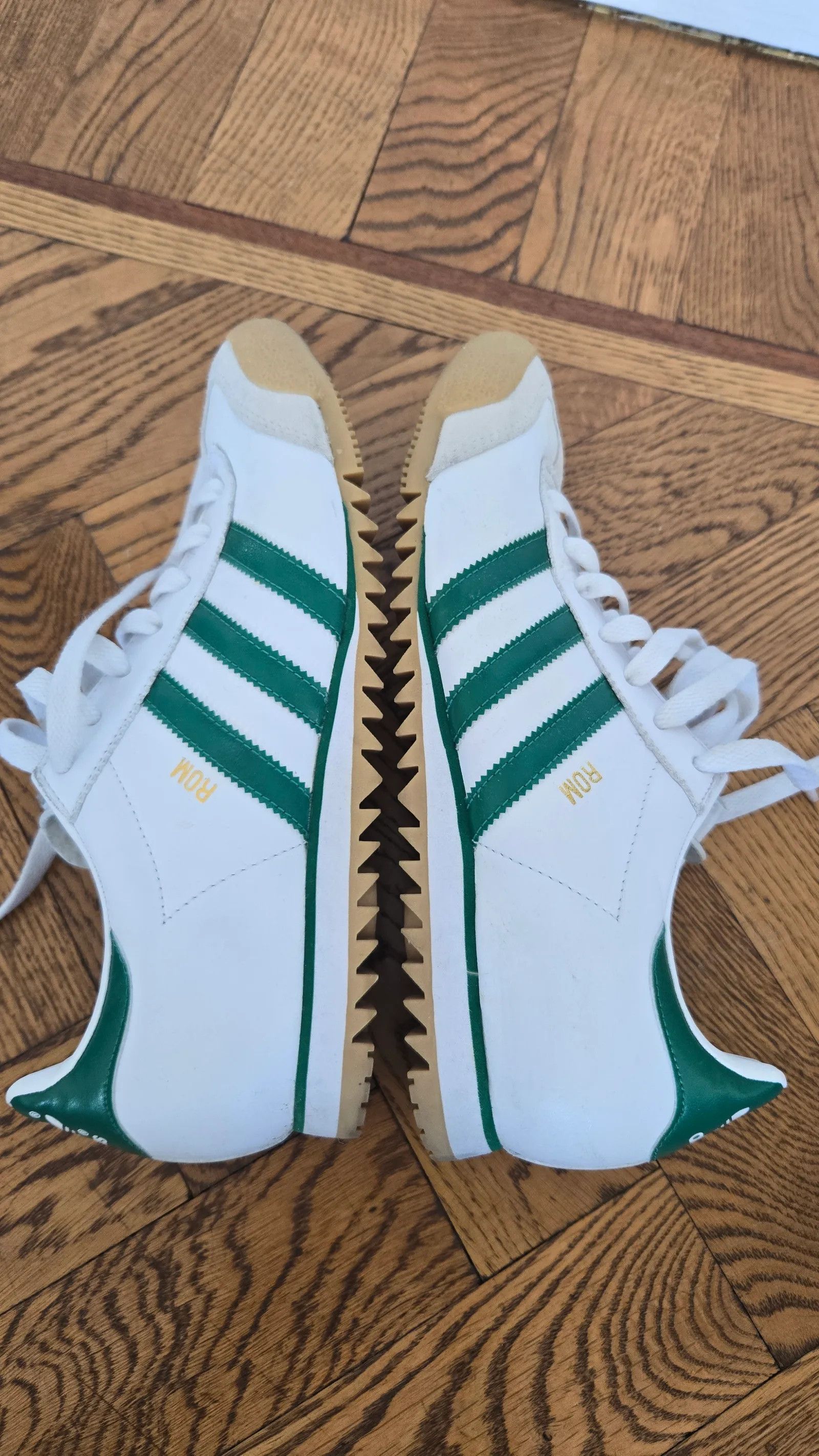 Adidas Adidas Vit adidas sko "ROM" med gröna detaljer. Sneakers Size US 9 / IT 39 - 5 Thumbnail