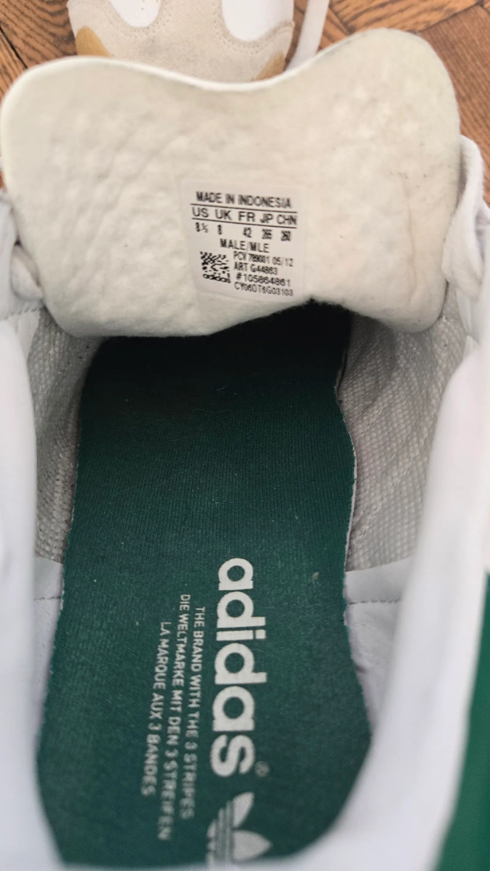 Adidas Adidas Vit adidas sko "ROM" med gröna detaljer. Sneakers Size US 9 / IT 39 - 2 Thumbnail