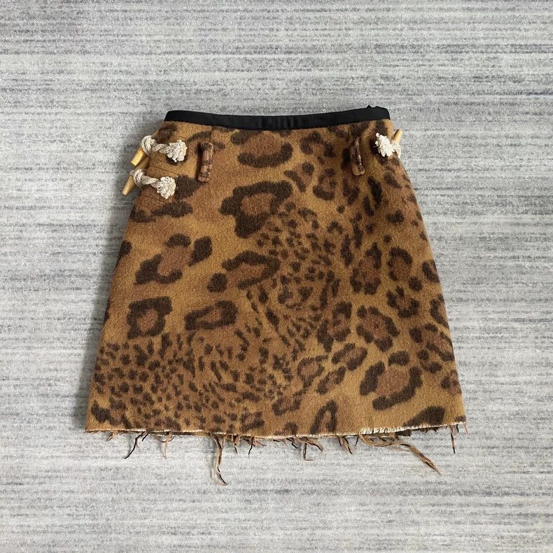 Needles Needles Vintage Leopard Print Mini Skirt - dmc Size US 27 - 3 Thumbnail