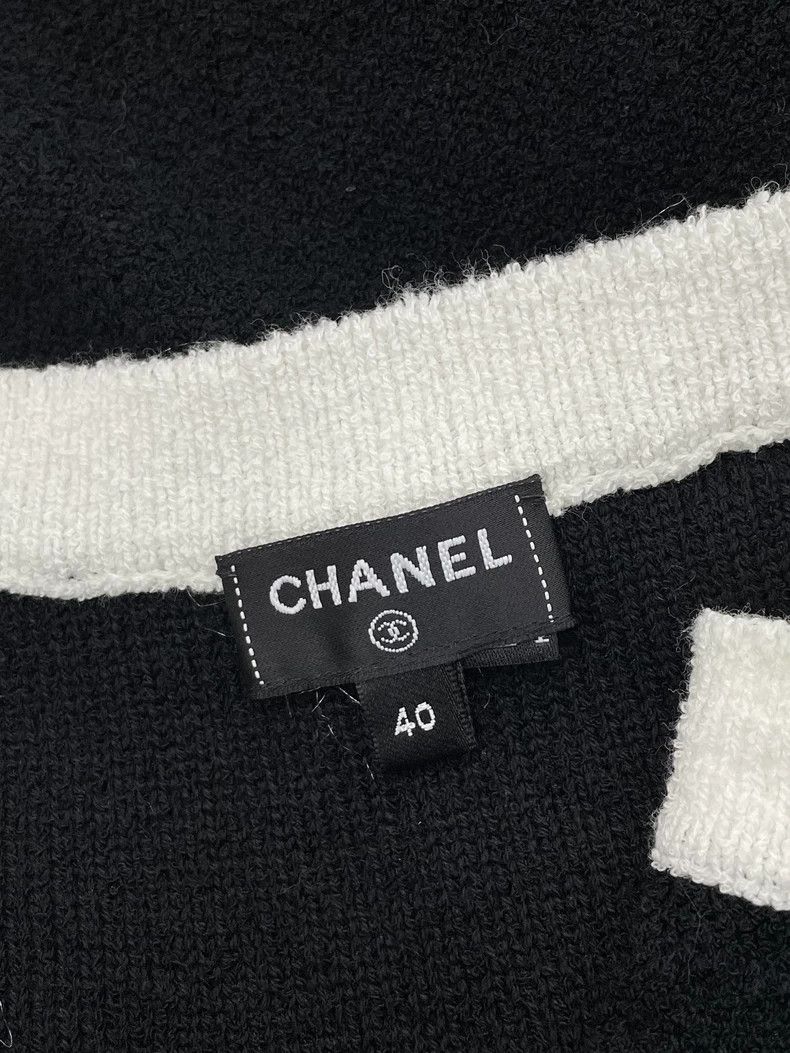 Chanel Chanel Black White Sling Dress Double C - dmc Size US L / EU 52-54 / 3 - 5 Thumbnail