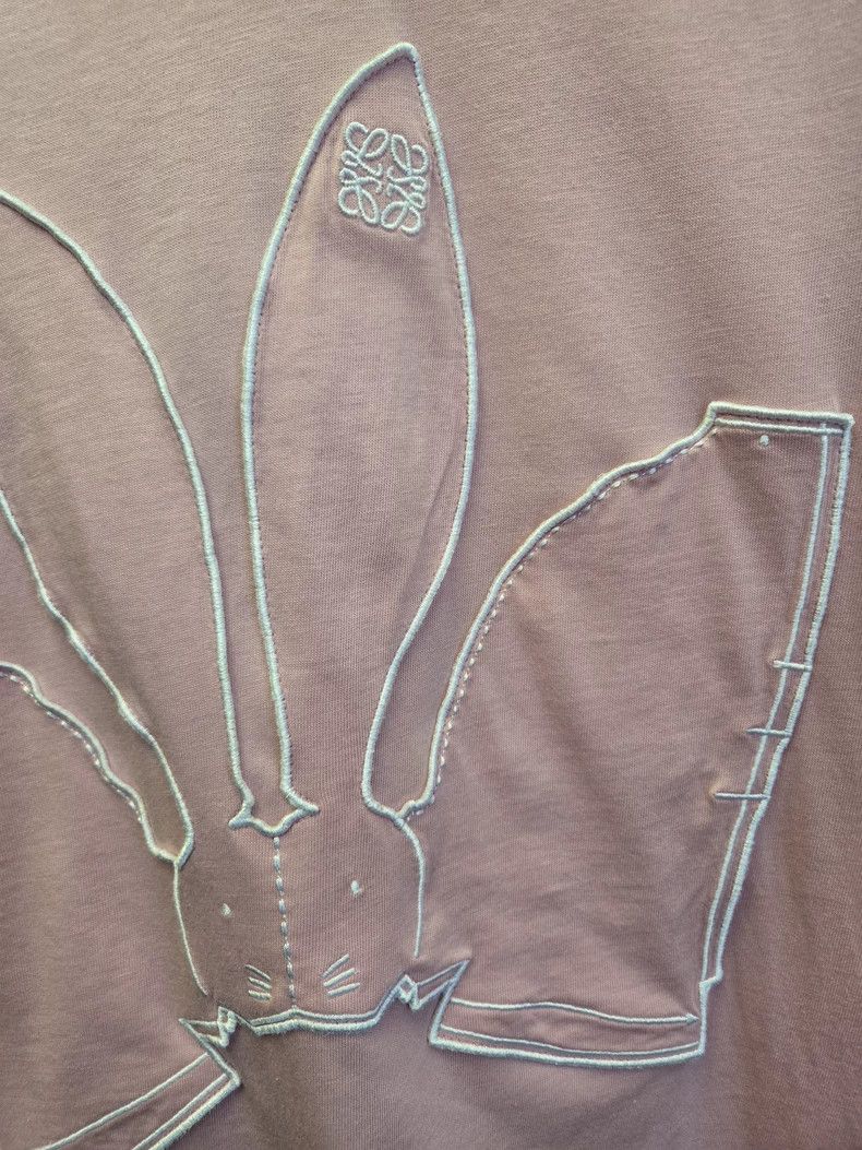 Loewe LOEWE Pink Rabbit Embroidered T-shirt - dmc Size US S / EU 44-46 / 1 - 2 Thumbnail