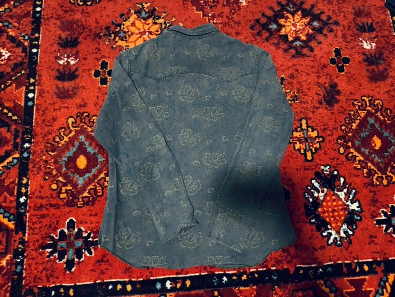 Needles Needles Printed Denim Blue Shirt S - dmc Size US S / EU 44-46 / 1 - 2 Thumbnail