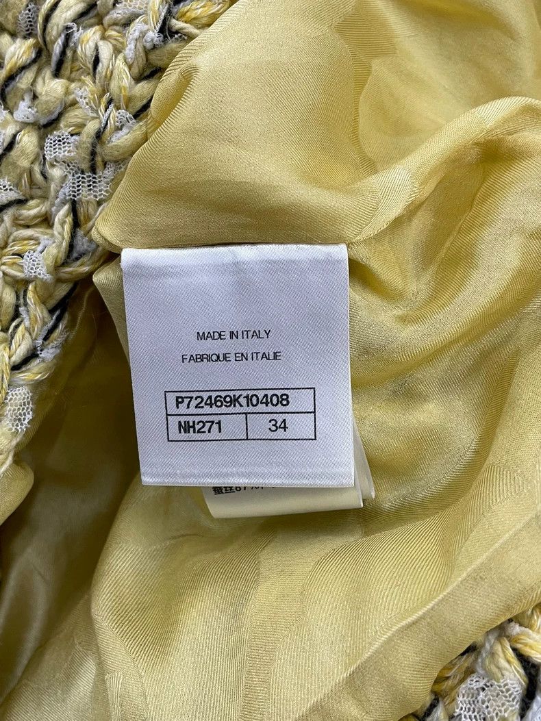 Chanel Chanel Yellow Knit Woven Jacket - dmc Size US XS / EU 42 / 0 - 7 Thumbnail