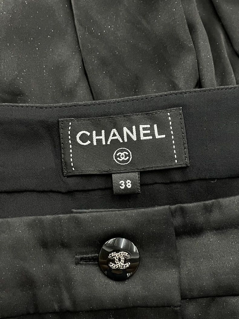 Chanel Chanel Black Sparkle Pleated Mini Skirt - dmc Size US 38 / EU 54 - 5 Thumbnail