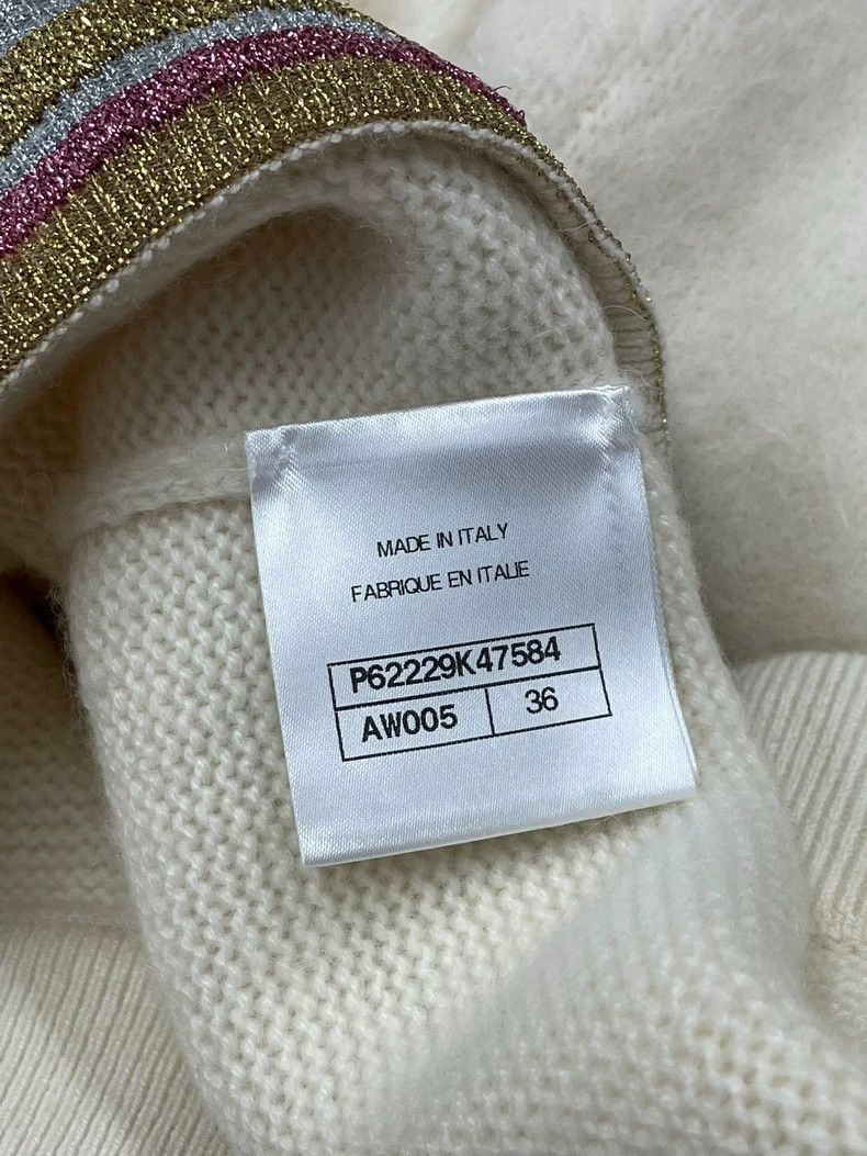 Chanel Chanel White Metallic Trim Fuzzy Mini Skirt - dmc Size US 36 / EU 52 - 5 Thumbnail