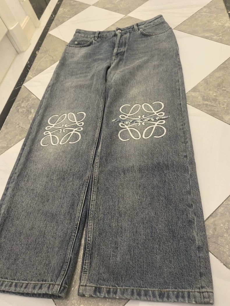 Loewe LOEWE Men's Blue Washed Jeans - dmc Size US 31 - 2 Thumbnail