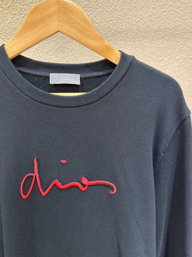 Dior Dior Logo Embroidered Black Sweatshirt XS - dmc Size US XS / EU 42 / 0 - 3 Thumbnail