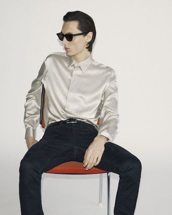 Saint Laurent Paris shirt in striped silk satin Size US L / EU 52-54 / 3 - 3 Thumbnail