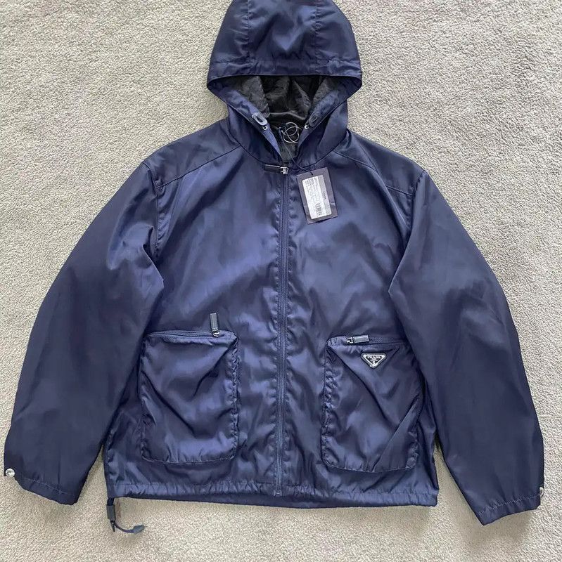 Prada Prada Men's Navy Polyester Jacket Size L Size US L / EU 52-54 / 3 - 2 Thumbnail