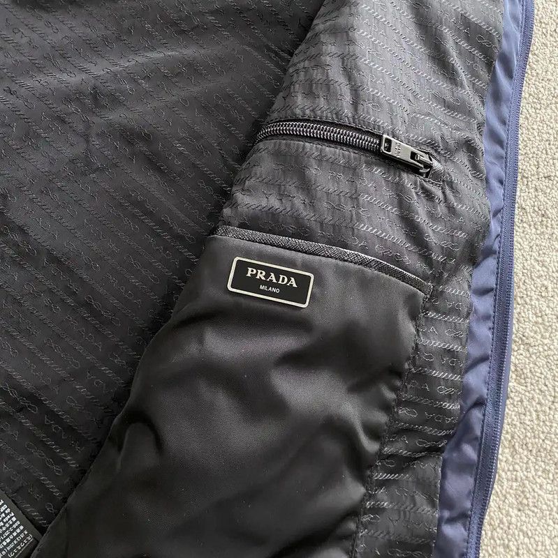 Prada Prada Men's Navy Polyester Jacket Size L Size US L / EU 52-54 / 3 - 5 Thumbnail