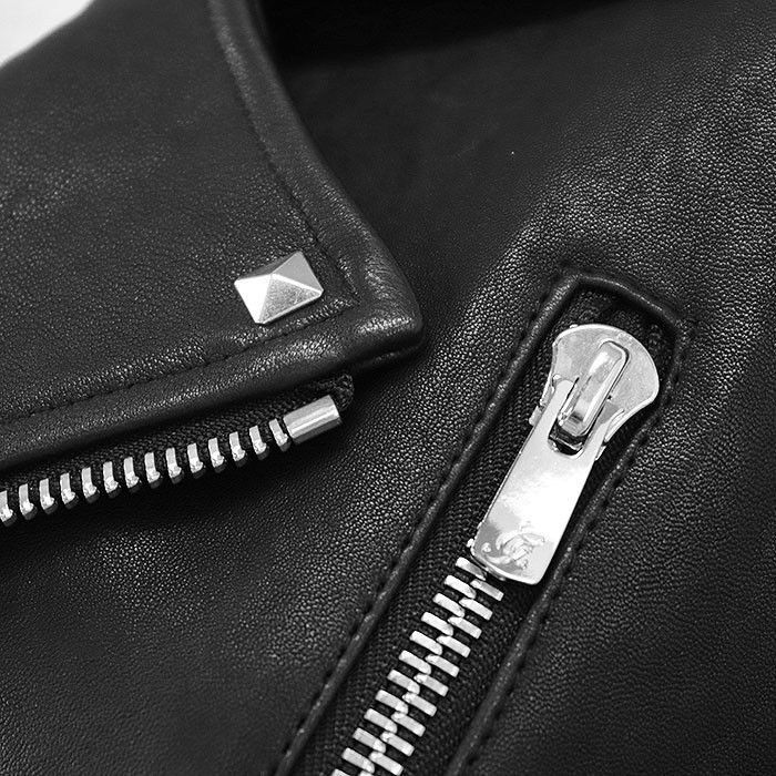 Other Other GRACE Class Lamb Leather Riders Jacket Leather Outerwear DUTY FREE for USA Size ONE SIZE - 4 Thumbnail