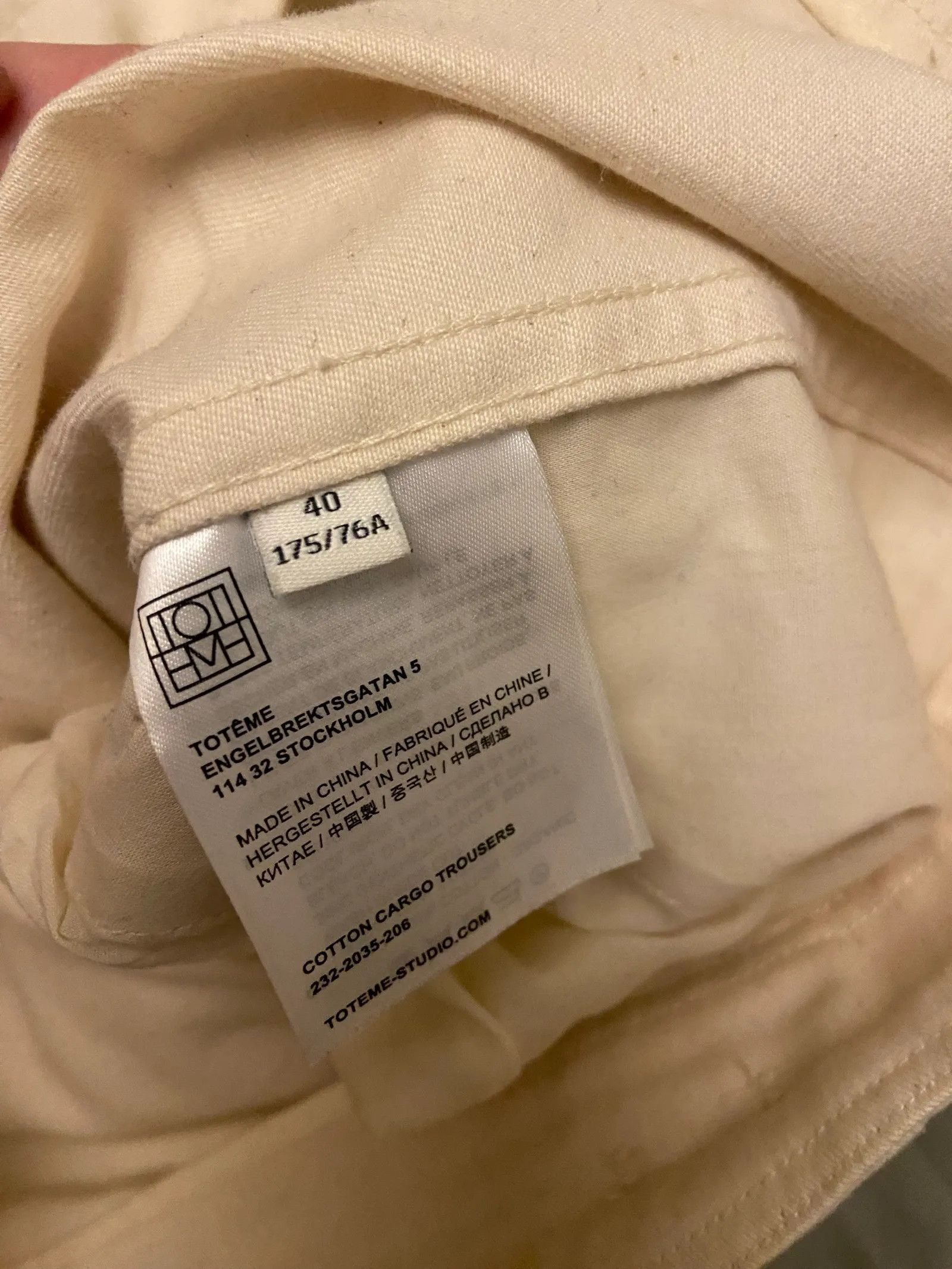Toteme Toteme Cotton cargo trousers Pants Size 28" / US 6 / IT 42 - 4 Thumbnail