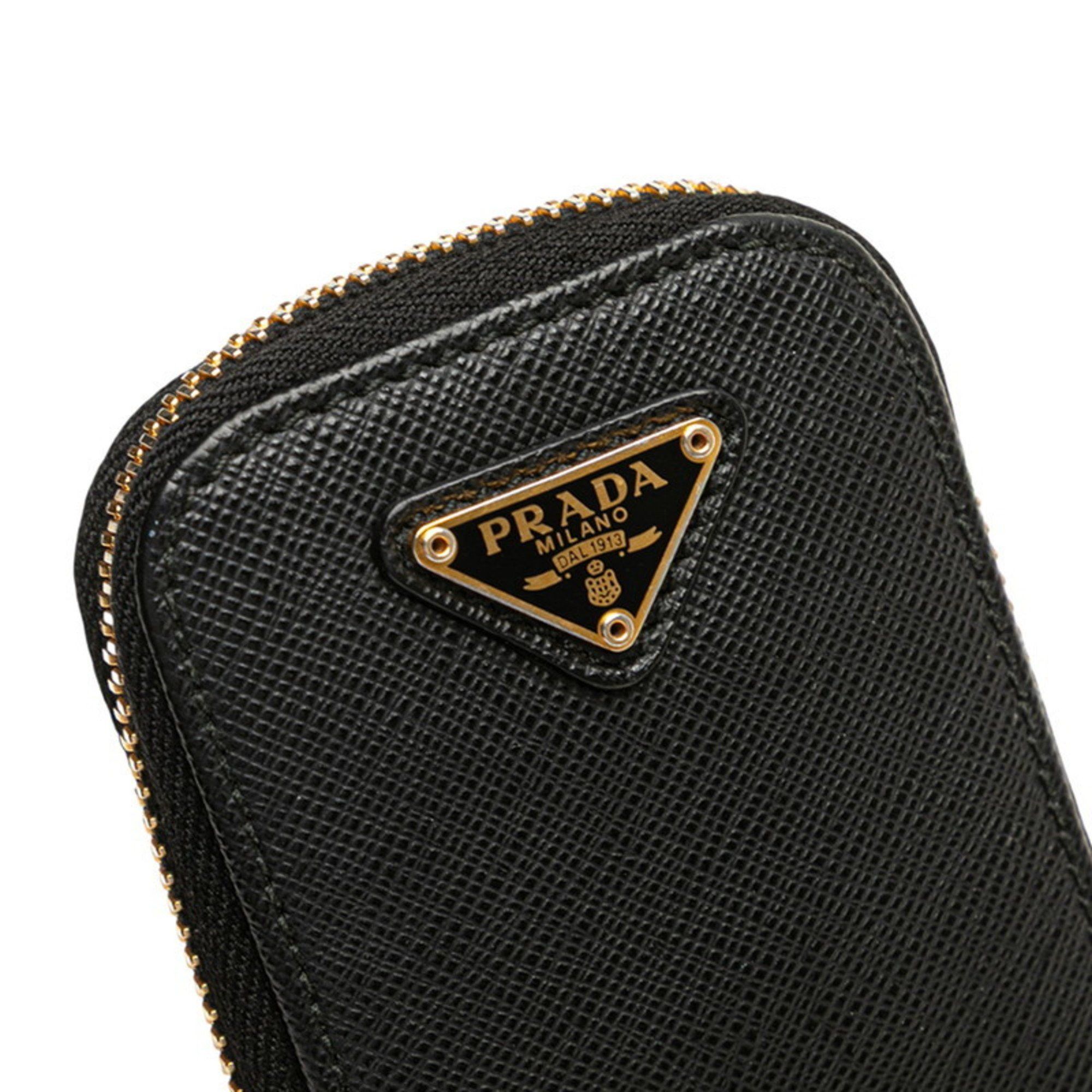 Prada Prada Triangle Logo Plate Shoulder Bag 1BH204 Black Saffiano Leather Women's PRADA Size ONE SIZE - 4 Thumbnail