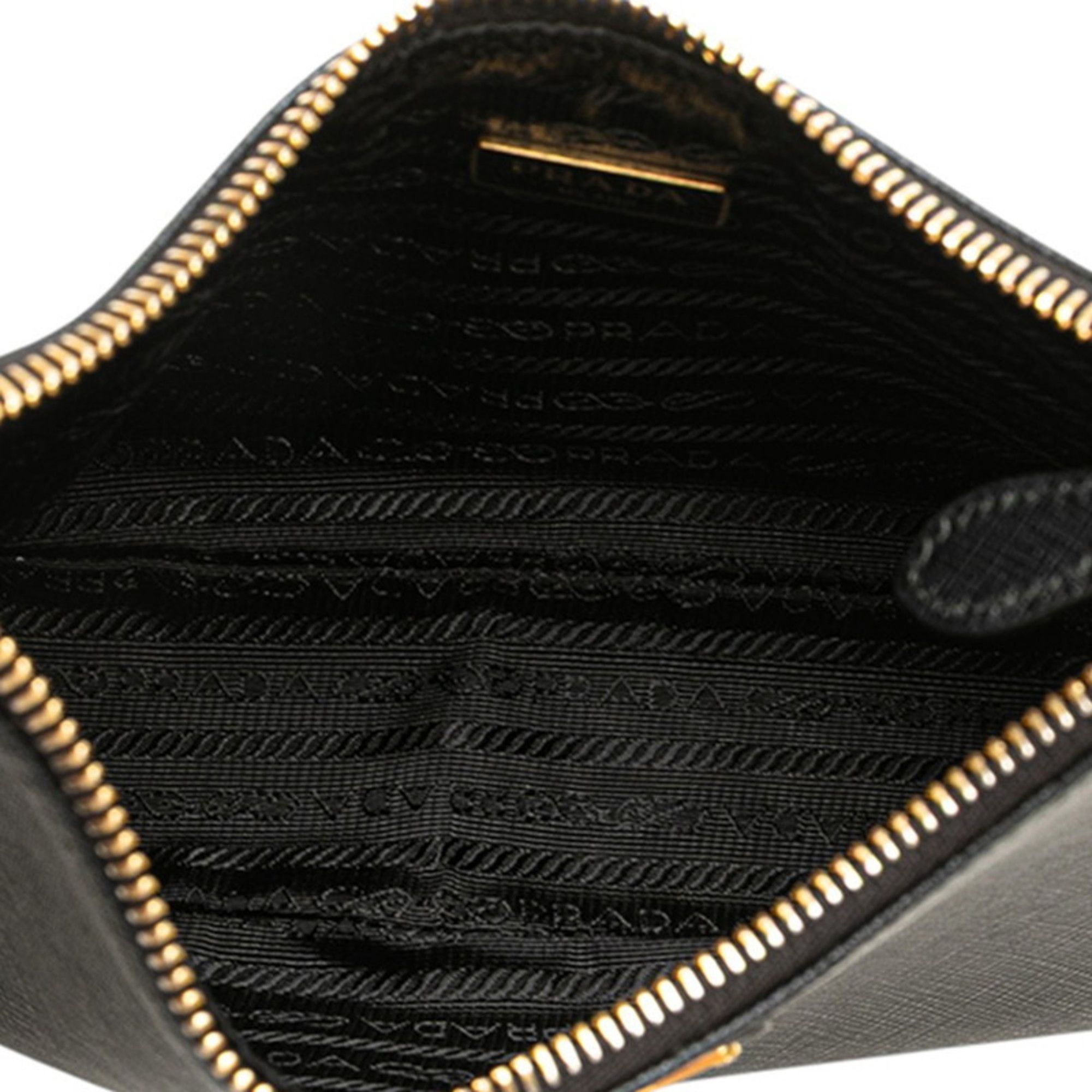 Prada Prada Triangle Logo Plate Shoulder Bag 1BH204 Black Saffiano Leather Women's PRADA Size ONE SIZE - 5 Thumbnail