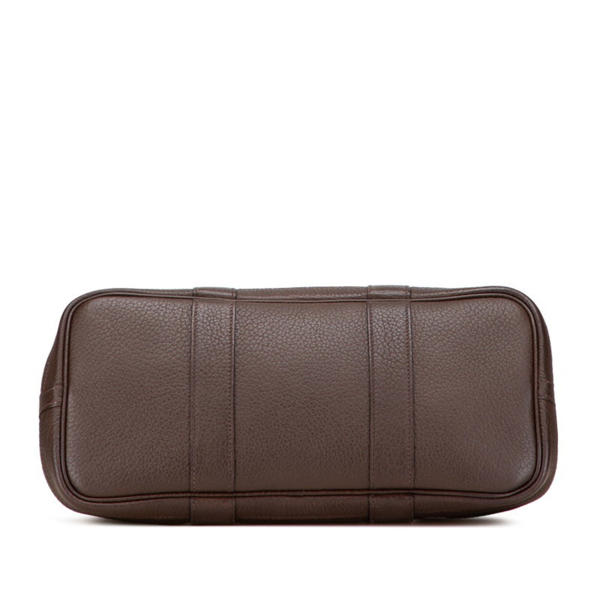 Hermes Hermès Garden Party TPM Handbag, Chocolate, Silver Hardware, Negonda, Women's, HERMES Size ONE SIZE - 3 Thumbnail