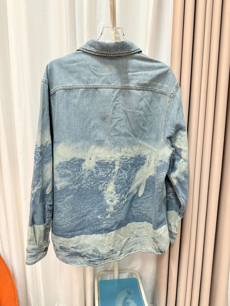 Loewe Loewe Paula's Ibiza Wave Print Denim Jacket - dmc Size US M / EU 48-50 / 2 - 2 Thumbnail
